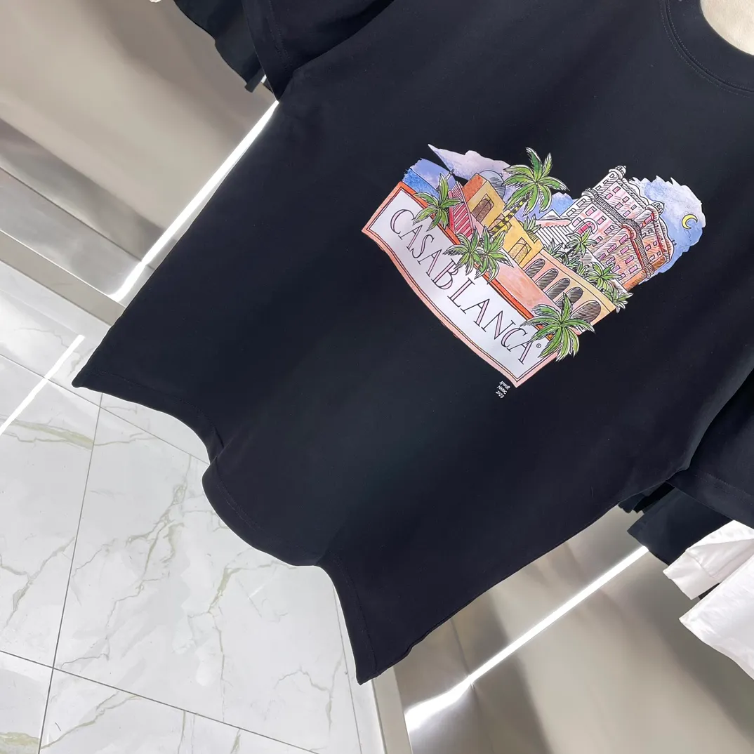 Casablanca Classic Series T ， ， 。 ， Classic ， In Stock ！ ：White Black Size：S M L XL XXL